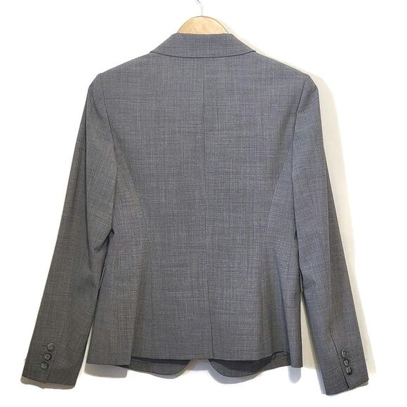 Theory Carissa Virgin Wool Gray Blazer Two Button Tailored Work Office Size 6 - Picture 8 of 16
